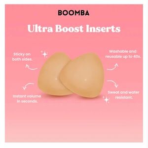 Bomba sticky bra inserts add 2 cup sizes! Sticky on both sides! Never worn!